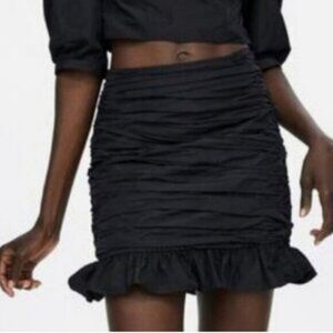 Statement skirt Zara evening wear collection 201819 rucking and ruffled hem